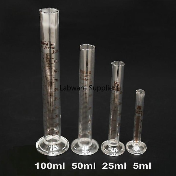 10ml Gradert Målebeger Sylinder Lab Skala Linje