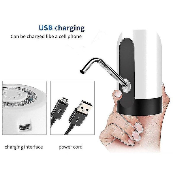 Automaattinen Sähköinen USB Veden Pumppu Annostelija Gallona Pullo Kytkimellä