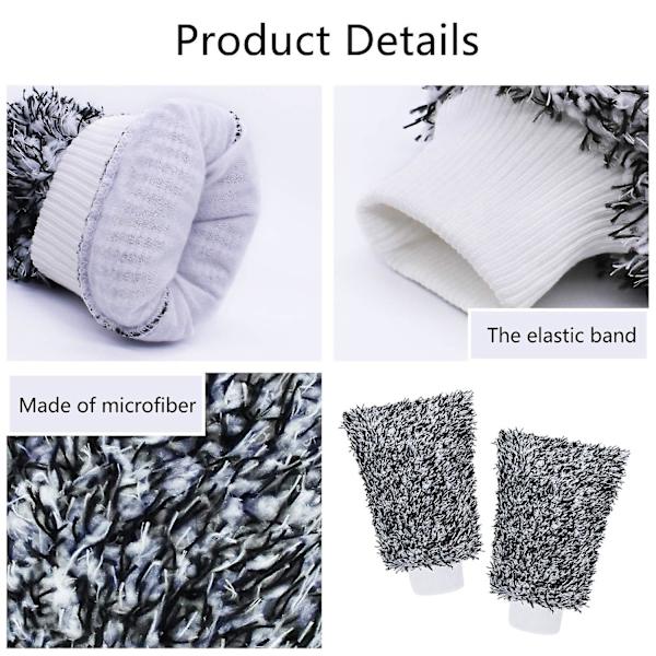 Mikrofiber Bil Tvätthandske Rengöringshandskar Utrustning Svamp, 2 Set Professionell Repfri