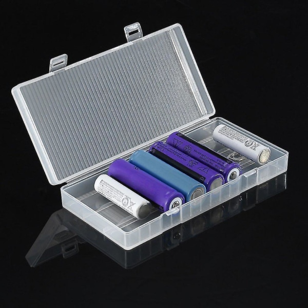 Transparent Batteriboks Opbevaringsboks 8 stk 18650 Batteri
