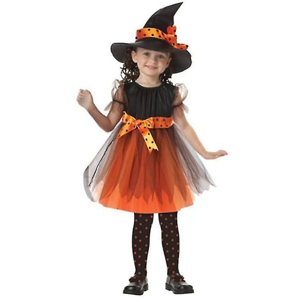 Barn Flickor Tyll Hat Outfit Fancy Up Performance Kostym 6-7 Years