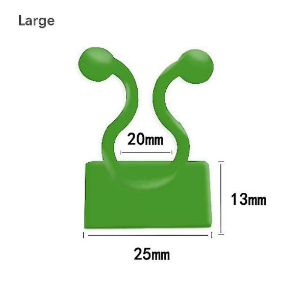 Osynliga Växtklämmor för Klätterväxter Väggfäste Klibbiga Klämmor Haken Green 10pcs