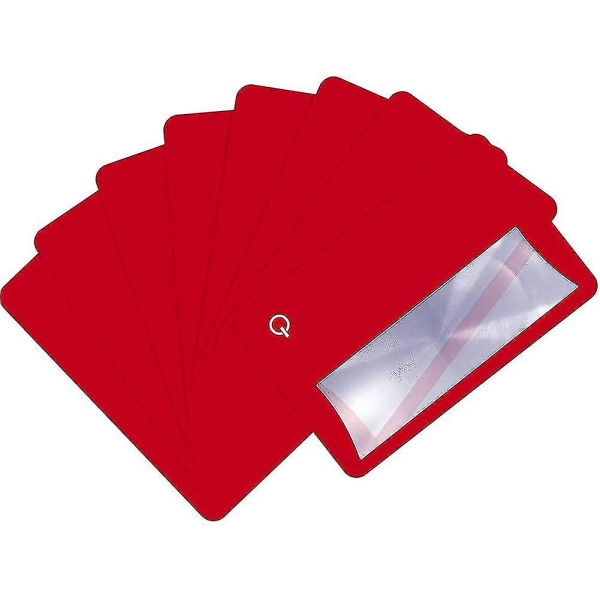 8 styks kort forstørrelsesglas bundt tegnebog pung forstørrelsesglas lommekort led