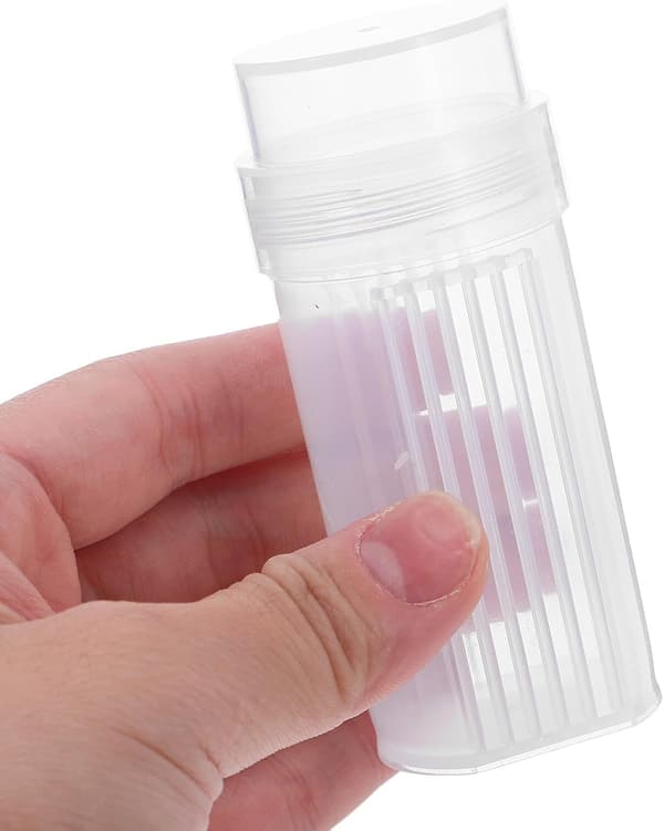 2 st laboratoriefärgningsflaskor Plastburkar Lock Glas Kapacitet Återanvändbara provburkar