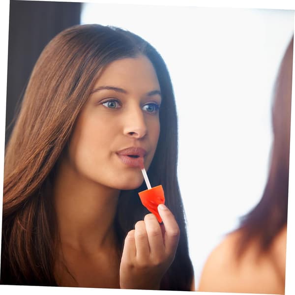 6 stk DIY Lip Gloss-tuber og leppepomadebeholdere Iskremsform påfyllbare kosmetikkflasker