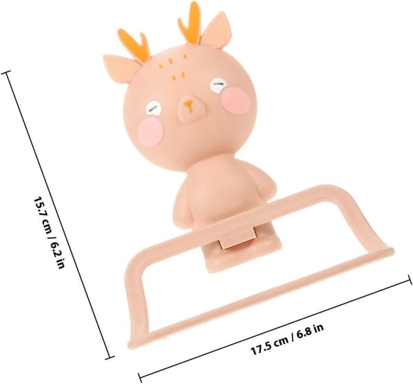 Tecknad älg handduksringar kökshanddukshållare PP-material rund form klassisk modern stil