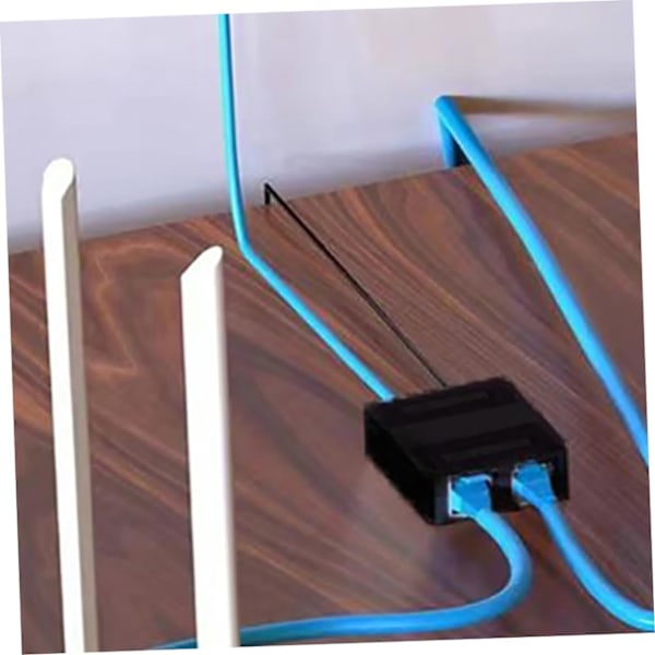 Ergonomisk Design Ethernet Splitter Nätverks Splitter Adapter 1 till 2 Splitter