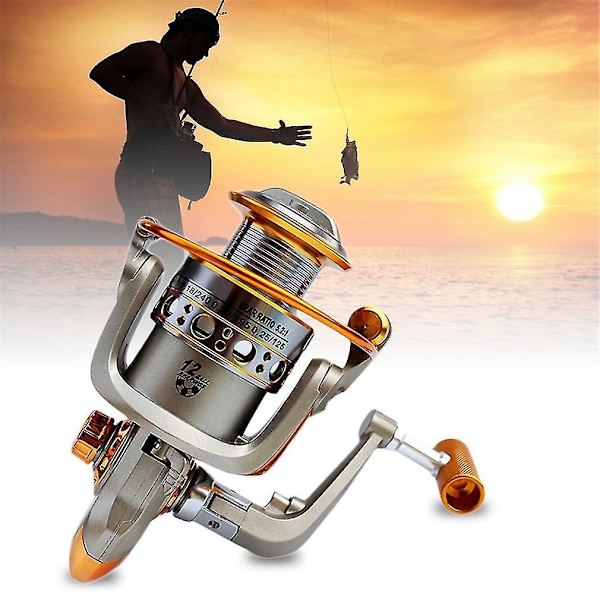 Full Aluminium Fiske Spin Rulle 5.2:1 Fiske Rulle Spinner