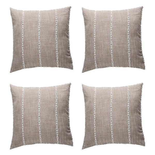 4 stk Geometriske Putetrekk Rutete Putetrekk Stue Sofa