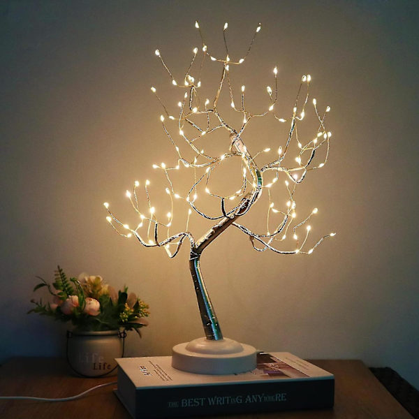 Fjärrstyrd LED-lampa Vit Björksnöträd Utomhusfest