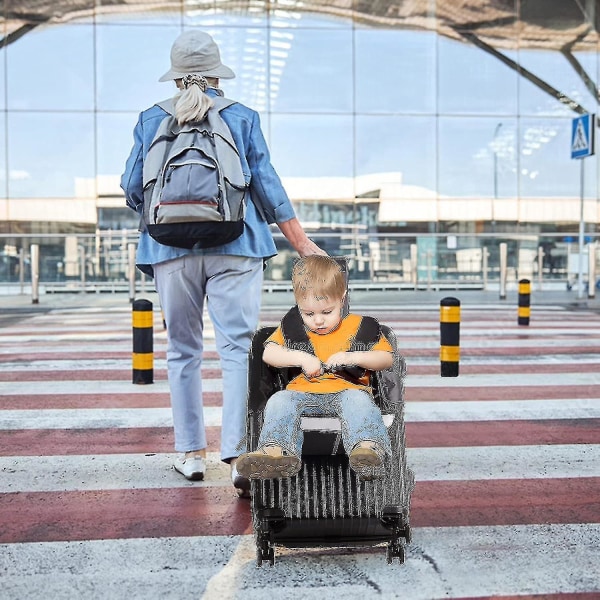 Babyrejsesæde til bagage, kuffertsæde til børn, kuffertsæde, der kan foldes sammen med sikkerhedssele til babyens komfort