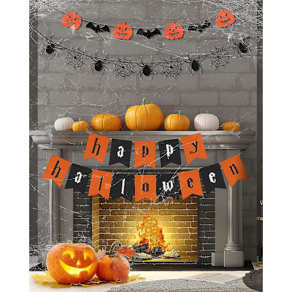 Halloween-juhlat seinäkoriste hämähäkinverkko kurpitsa logo (a, tyyppi) 1 kpl bd-yuhao