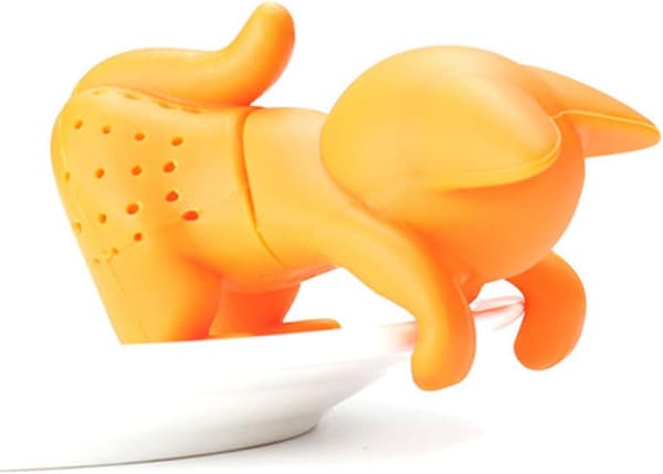 Silikone te-infuser sæt med brugervenligt design 3 stk. sød kat orange