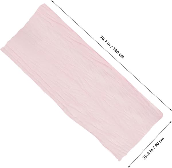 Boho Skrynklig Bordslöpare Polyester Duk Rektangulär Form Lätt att Använda Lätt att Förvara Dekorativ