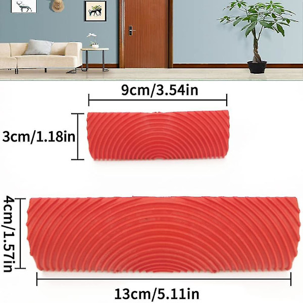 2 kpl Puunsyykuviointityökalua, Puunsyykuviointityökalu Kumista DIY-Imitoiva Puunsyykuviointityökalusarja
