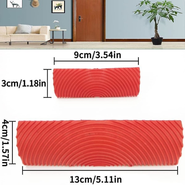 2 stk. Trestrukturverktøy, Trestrukturmalingsverktøy Gummi DIY Imitasjon Trestrukturverktøysett