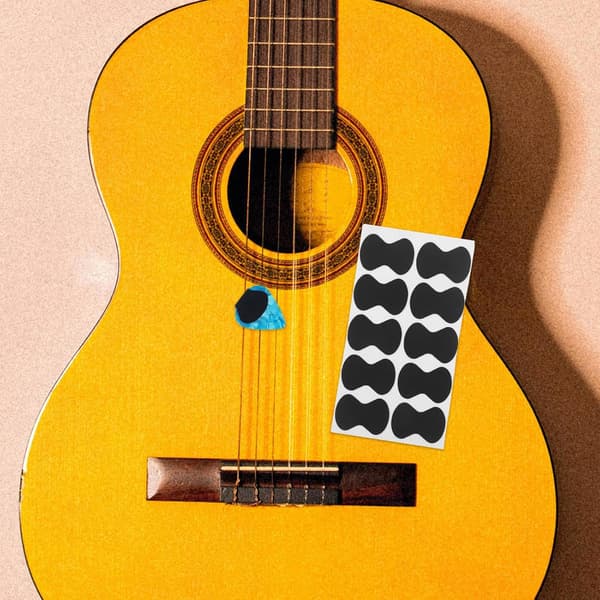 20 st självhäftande gitarrplektrumgrepp Eva-material Halkfri friktionsökning Lätt att bära för vänner som spelar gitarr