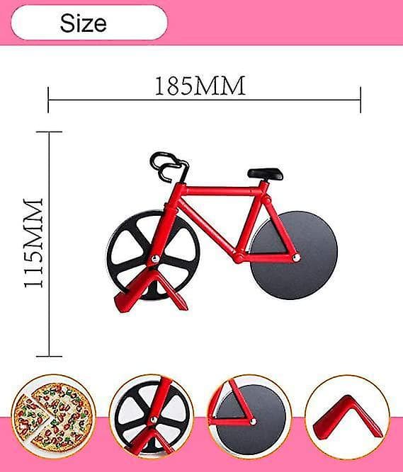 3-pack Cykelpizzakutter Rullhjul i Rostfritt Stål