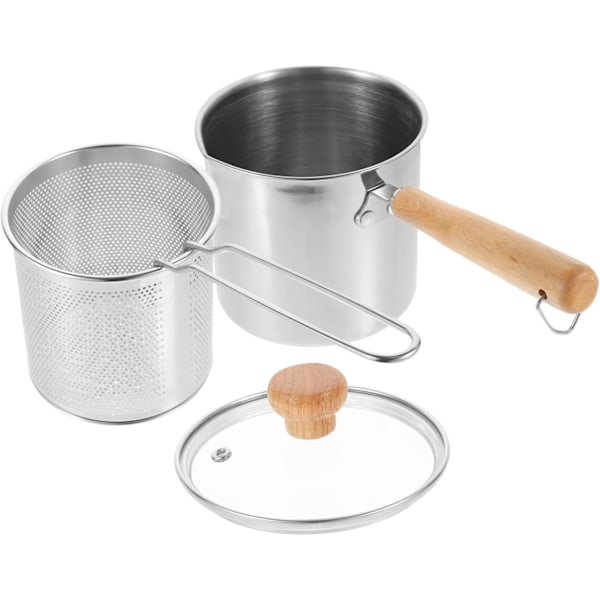 Låg til stegepande til Tempura Chip Fryer Stegepande Mini Fryer Kit Friturekurv i metal