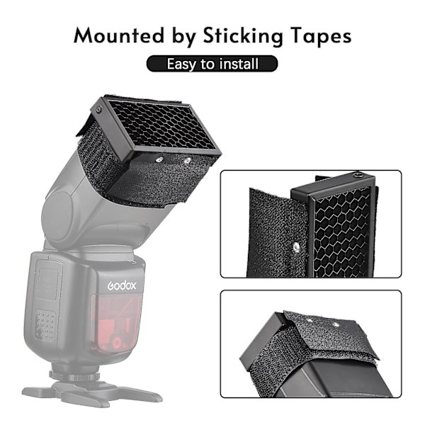 Universal Kamera Blits Honningkakestruktur Metall Tilbehør Erstatning For Canon Nikon Sony Godox Yongnuo Speedlite Enkel Installasjon