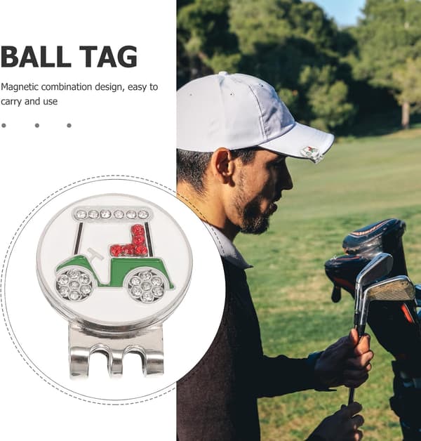 Golfhattklämma Bollmarkör Prydnad för golftillbehör Lätt bärbar design