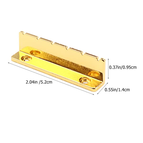 Erstatning for elektrisk gitarstrengmutter L-formet metallmutter for 6-strengs elektrisk gitar