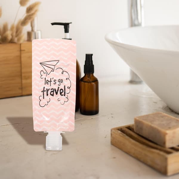 4 stk 100 ml gjenfyllbare reiseklemposer for kosmetikk, emulsjon