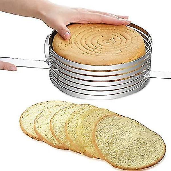 Justerbar Kage Skærer Rustfrit Stål Mousse Form Lag