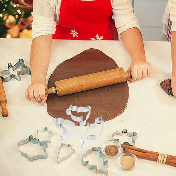 6 stk. Kattekakeformer Sett i rustfritt stål Kjeksform for kakebaking med krøllete hale