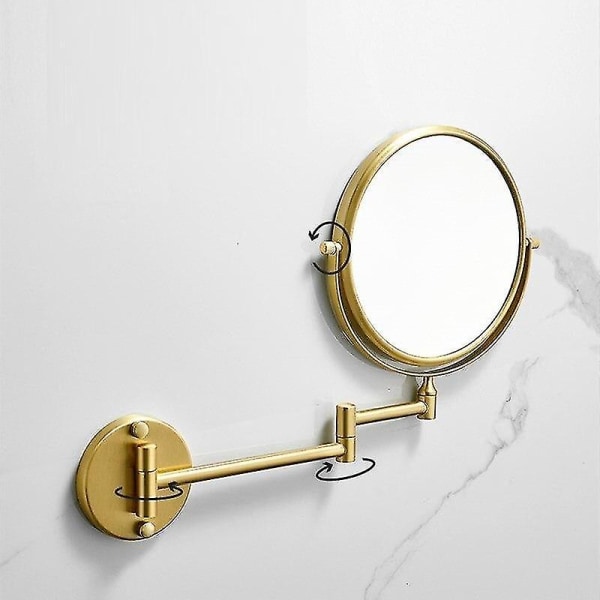 Makeup Spejl Kobber Guld 3x Forstørrelse Foldebarberspejl