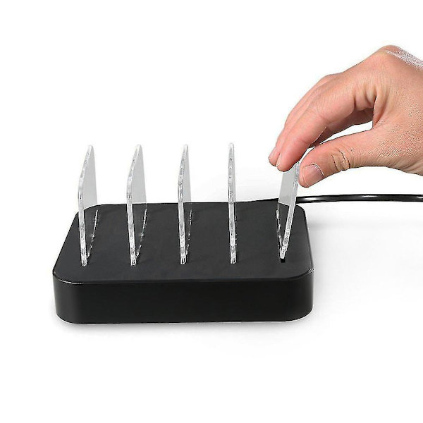 Laderstasjon med 4 USB-porter, multifunksjonell smartlader