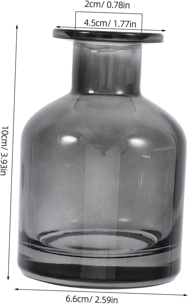 2 stk. aromaterapi diffuserflaske glas dekorativ tom duftbeholder til hjemmekontor oliediffuserkrukke