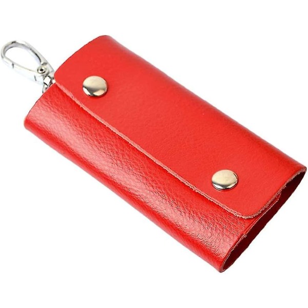 Key Cover Casual Cowhide Leather Key Cover Multifunctional Waist Bag Five Ring Hook Universal