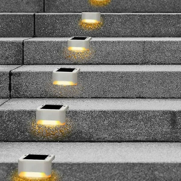 Xinxu Solbelysningsdæklys Led Soltrappelys Vandtæt Hækkelys