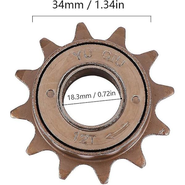 Sykkel Stål Innvendig Diameter 34mm 12 Tannede Svinghjul 12t Stor Hull Svinghjul 12 Tannede Frihjul Tilbehør