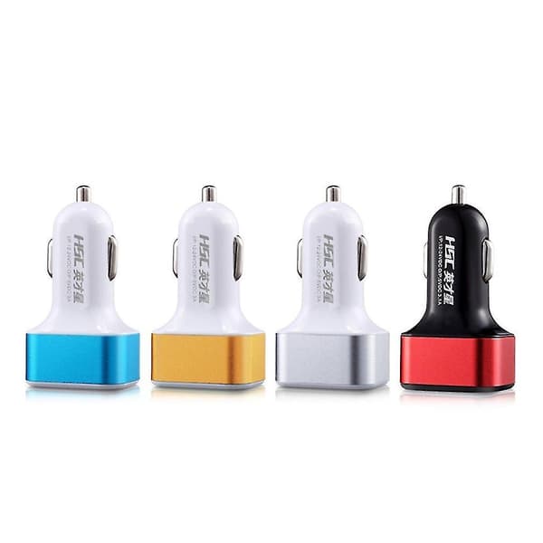 3.1A Dubbel USB Bil Laddare Voltmeter Batterispänningsmonitor