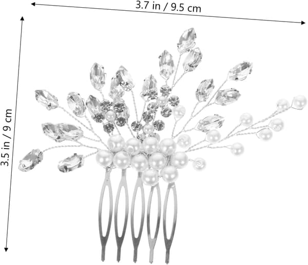 Brudehårkam med rhinsteiner og aksenter Elegant bryllupshodeplagg