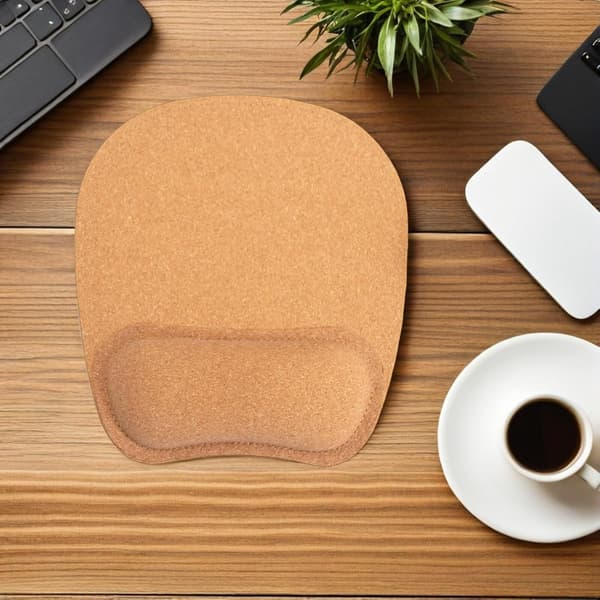 2 stk Håndledds musematte Myk kork og gummibase for ergonomisk støtte
