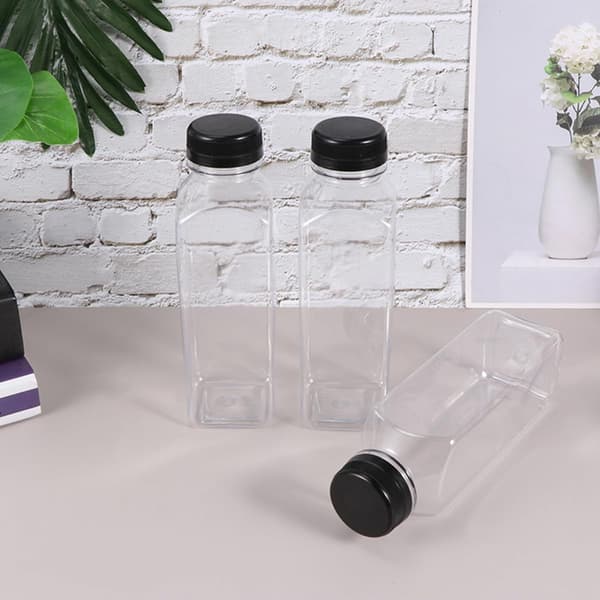 12 st återanvändbara dryckesflaskor påfyllningsbara juiceflaskor 400 ml plast säker försegling lätt att bära elegant snygg design