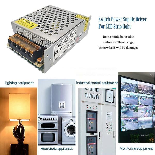 12v 5a 60w AC/DC Switch Strømforsyning Driver til LED-Strimler