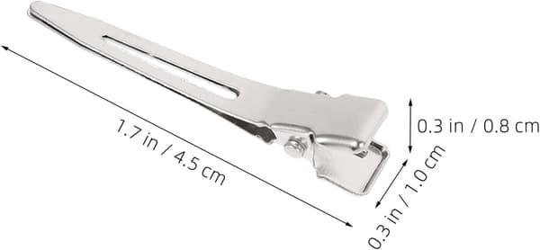 100 st ankformade hårklämmor i metall för kvinnor för hemmasalong