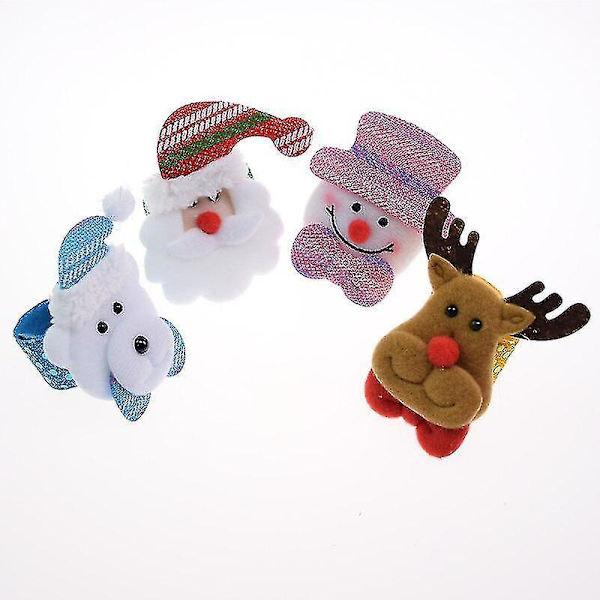 1 st julklappcirkel med paljetter - tomte, älg, snögubbe