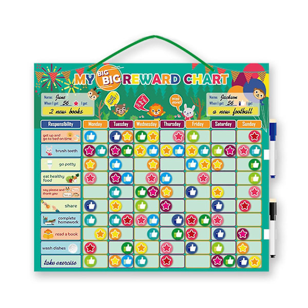 Magnetisk Stjernebelønningskalender med Rebpenneklips
