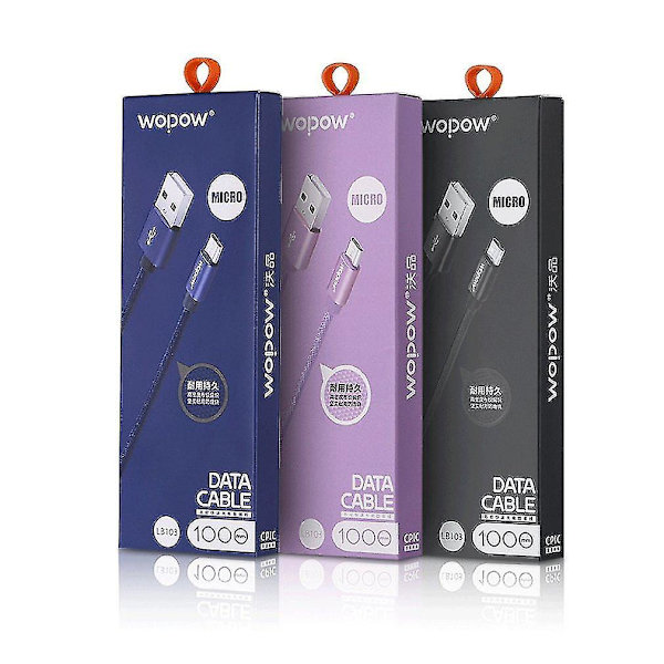 Wopow LB103 Hurtiglading Micro USB-datakabel