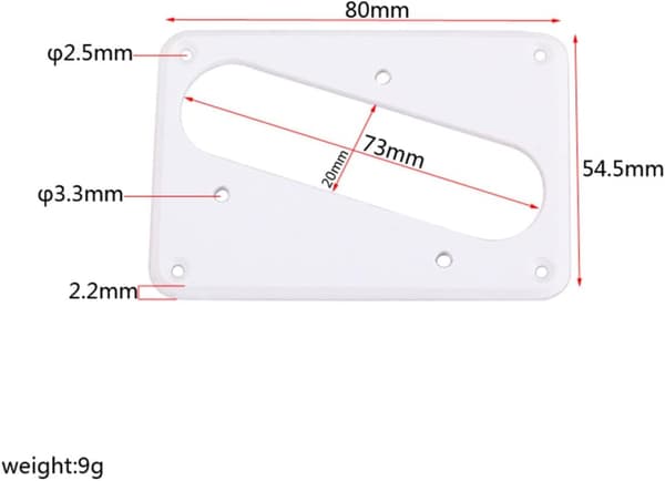 Enkeltlags metall pickupdeksel Humbuckerramme Flat base Elegant hvit erstatning