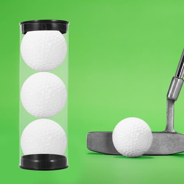 4 stk. golfboldrør i plastbeholder 4,5x13,5 cm bærbar golfboldholder