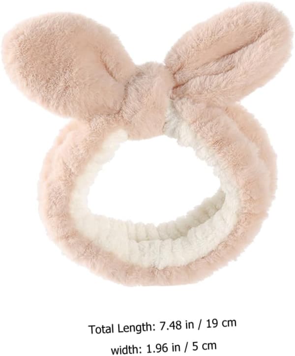 Imitasjon Kaninhårstropp Fluffy Pannebånd for Kvinner Dusjhodeplagg og Sminke Hårbånd