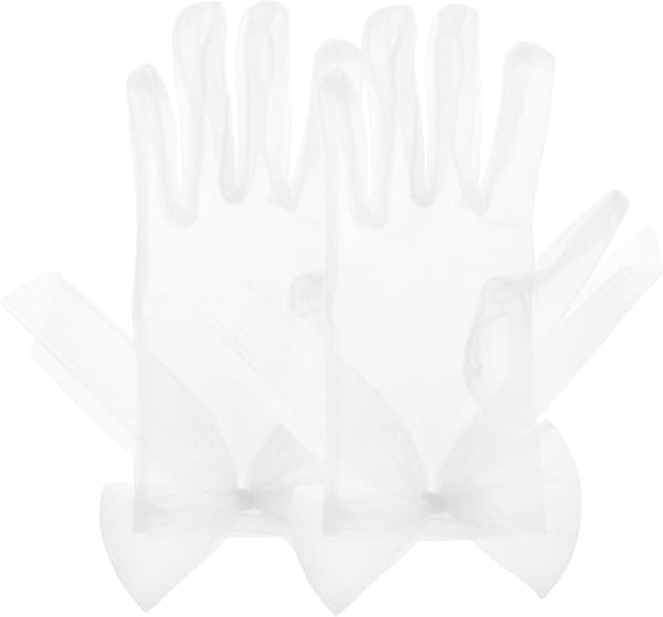 1 par elegante blomsterblondehandsker til kvinder tyl tefest bryllupshandsker