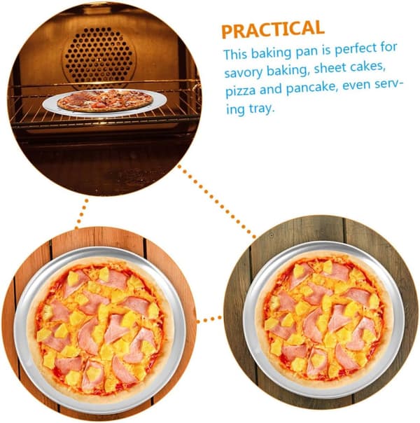 10-tommers perforert pizzabakeform i aluminium, rund slitesterk pizzabrett