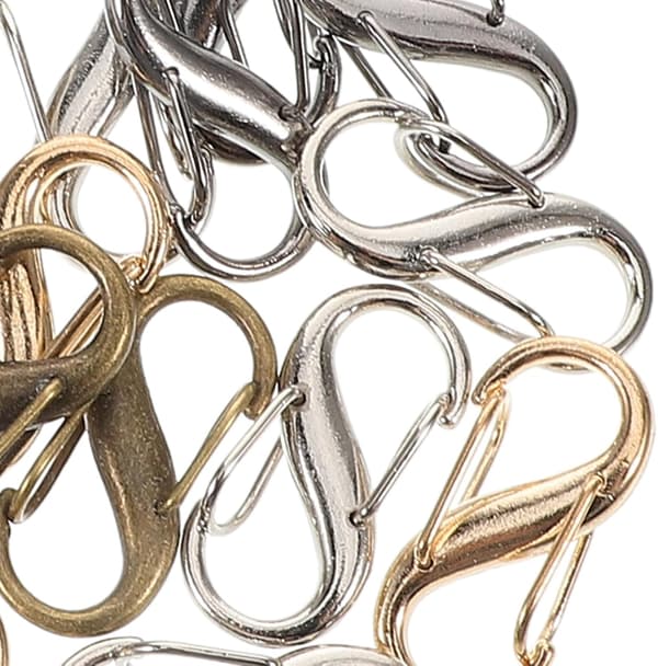 16 stk justerbare metallkjedespenner for forkorting av veskestropper, multifunksjonelle selespenner